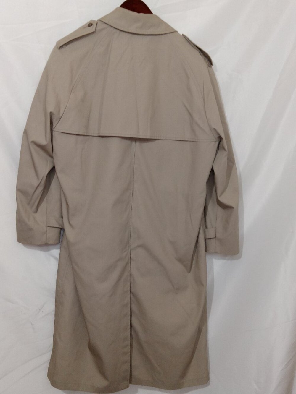 Vintage London Fog Trench Coat 40R USA Made Removable Liner Beige Long Coat - Picture 8 of 13